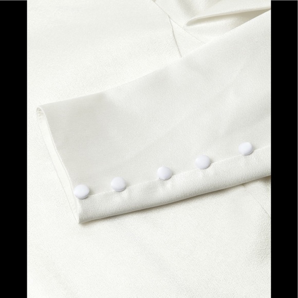 SOLD Alice & Olivia Brenna Satin puff sleeves top 4 - Picture 5 of 10